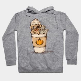 Pug and Mice Latte Hoodie